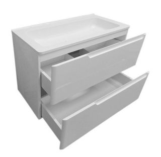 Подвесная тумба под раковину Kare Luxe ФР-00005717 80см два ящика белый